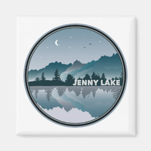 Jenny Lake Grand Teton Nationalpark Reflection Magnet