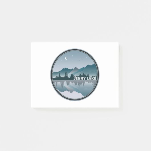 Jenny Lake Grand Teton Nationalpark Reflection Post-it Klebezettel (Vorderseite)