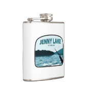 Jenny Lake Wyoming Fishing Rod Flachmann (Rechts)