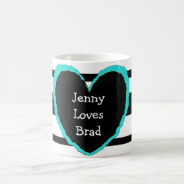 "Jenny Lieben Brad" Kaffee-Tasse: Ihre Namen hinzu Verwandlungstasse