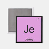 Jenny Name Chemistry Element Periodic Table Magnet (Vorderseite/Rückseite)