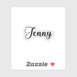 Jenny Name - Handgeschriebene Kalligrafie Aufkleber