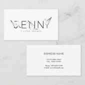 JENNY Name Pilates Instructor Business Card Visitenkarte (Vorne/Hinten)