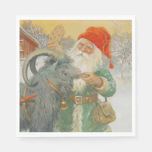 Jenny Nystrom - Die Schlittenziege - Weihnachten Serviette (Vorderseite)