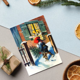 Jenny Nyström Gnome Vintager schwedischer Weihnach Feiertagskarte