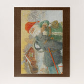 Jenny Nystrom - "The Sled Goat" - Weihnachten Puzzle (Vertikal)