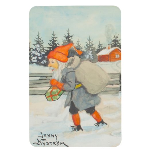 Jenny Nystrom - Weihnachts-alte schwedische Illust Magnet (Vertikal)