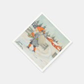 Jenny Nystrom - Weihnachts-alte schwedische Illust Serviette (Ecke)