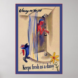 Jenny on the Job~Vintage Zweiter Weltkrieg Poster