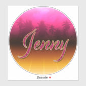 Jenny Vorname Name golden pink Aufkleber Sticker (Blatt)