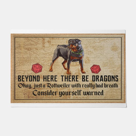 Jenseits davon gibt es Drachen Fußmatte (Vorderseite)