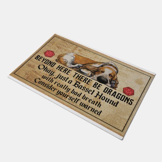 Jenseits davon gibt es Drachen Fußmatte (Schrägansicht)