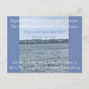 Jenseits der blauen Himmelskarte Postkarte