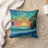 Jenseits der Blues Seascape Kissen (Decke)