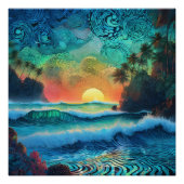 Jenseits der Blues Seascape Poster (Vorderseite)