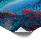 Jenseits der Blues Seascape Poster (Ecke)