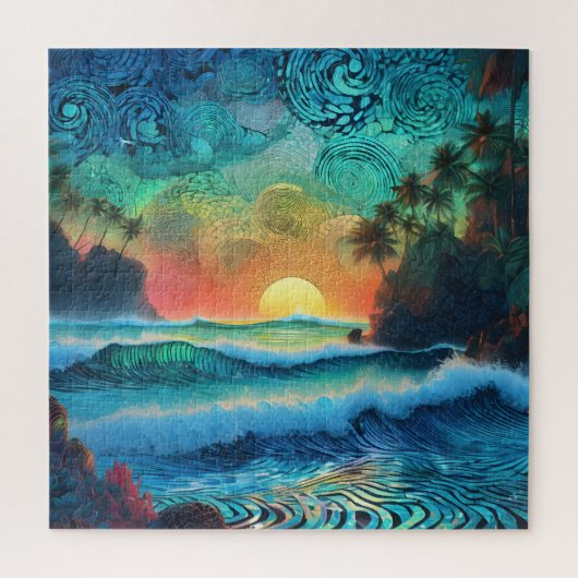 Jenseits der Blues Seascape Puzzle (Vertikal)