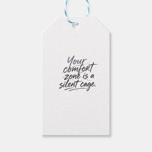 Jenseits der Comfort Zone Geschenkanhänger (Vorderseite)