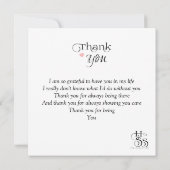 Jenseits der dankbaren Flachbildschirme Dankeskarte (Rückseite)