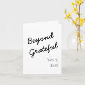 Jenseits der Dankbarkeit geklappte Grußkarte Karte (Gelbe Blume)