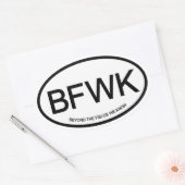 Jenseits der Felder, die wir kennen Ovaler Aufkleber (Umschlag)