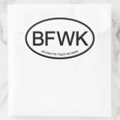 Jenseits der Felder, die wir kennen Ovaler Aufkleber (Tasche)