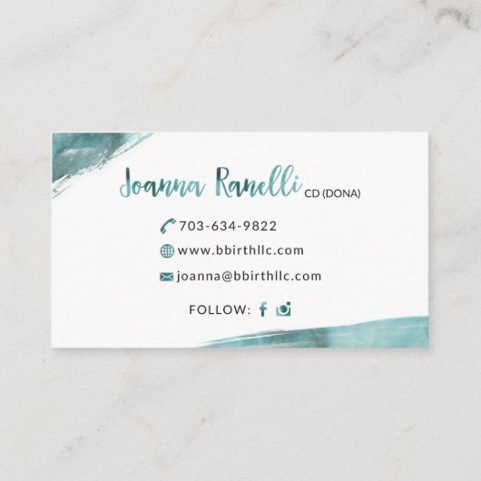 Jenseits der Geburt Visitenkarte (Rückseite)