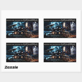 Jenseits der Grenzen Rechteckiger Aufkleber (Blatt)