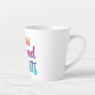 Jenseits der Grenzen wachsen - farbenfroh Motivier Milchtasse