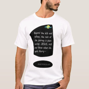 Jenseits der Hügel mit Jesus - Weißer Brief T-Shirt