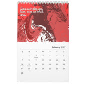 Jenseits der Leinwand Original Abstrakte Kunst Kalender (Feb 2027)