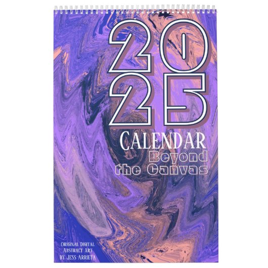 Jenseits der Leinwand Original Abstrakte Kunst Kalender (Titelbild)