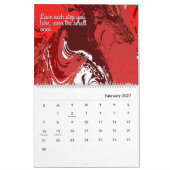 Jenseits der Leinwand Original Abstrakte Kunst Kalender (Feb 2027)