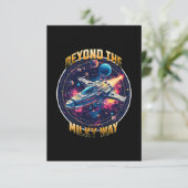 Jenseits der Milchstraße Dankeskarte (Stehend Vorderseite)