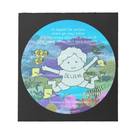 Jenseits der Oberfläche Notizblock (Vorderseite)