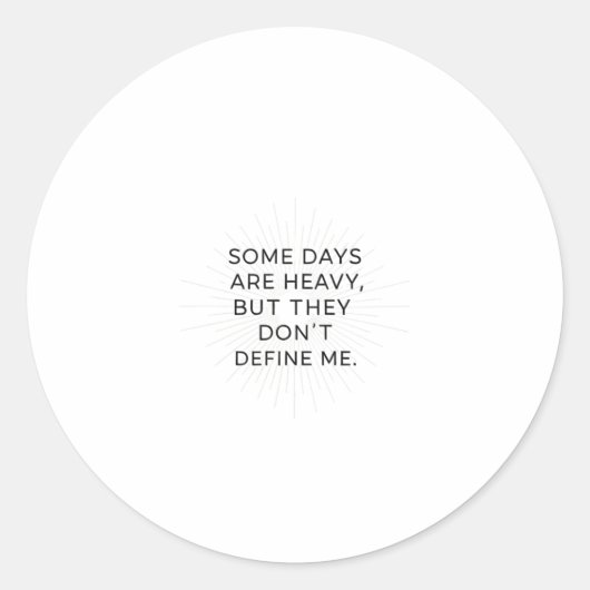 Jenseits der schweren Tage Runder Aufkleber (Vorderseite)