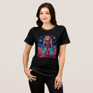 "Jenseits der Sterne: Astronaut Silhouette T - Shi Tri-Blend Shirt