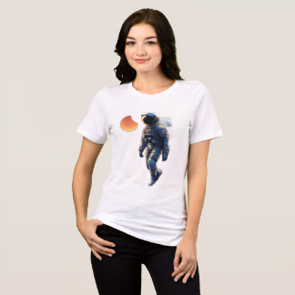 "Jenseits der Sterne: Astronaut Silhouette T - Shi Tri-Blend Shirt