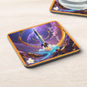 "Jenseits der Stratosphäre" Getränkeuntersetzer (Linke Seite)