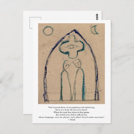 Jenseits der Vorstellungen von falschem Tun und ri Postkarte (Vorne/Hinten)