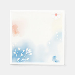 Jenseits der Wasserfarben mit zarter Natur Serviette