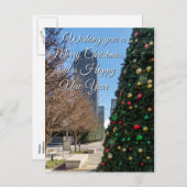 Jenseits der Weihnachtsbaumgrüße von Dallas Postkarte (Vorne/Hinten)
