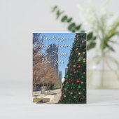 Jenseits der Weihnachtsbaumgrüße von Dallas Postkarte (Stehend Vorderseite)