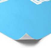 Jenseits der Wolken wartet ein heller blauer Himme Poster (Ecke)