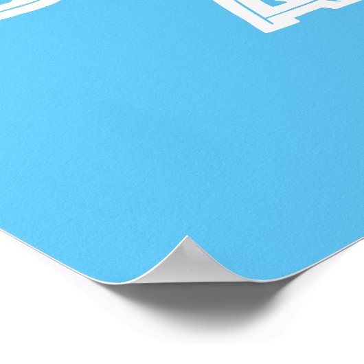 Jenseits der Wolken wartet ein heller blauer Himme Poster (Ecke)