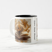 "Jenseits des Buches" Zweifarbige Tasse (Vorderseite Links)