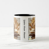 "Jenseits des Buches" Zweifarbige Tasse (Mittel)