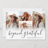 Jenseits des dankbaren Abschluss-Fotos Dankeskarte (Vorderseite)