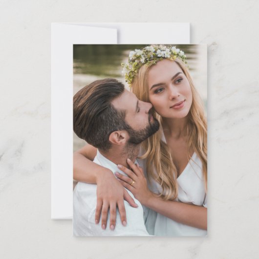 Jenseits des dankbaren eleganten Script-Hochzeitsg Dankeskarte (Rückseite)