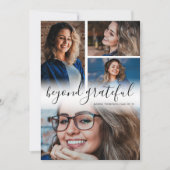 Jenseits des dankbaren Foto Abschluss Dankeschön-K Dankeskarte (Vorderseite)